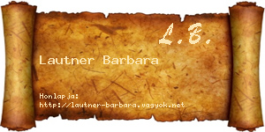 Lautner Barbara névjegykártya